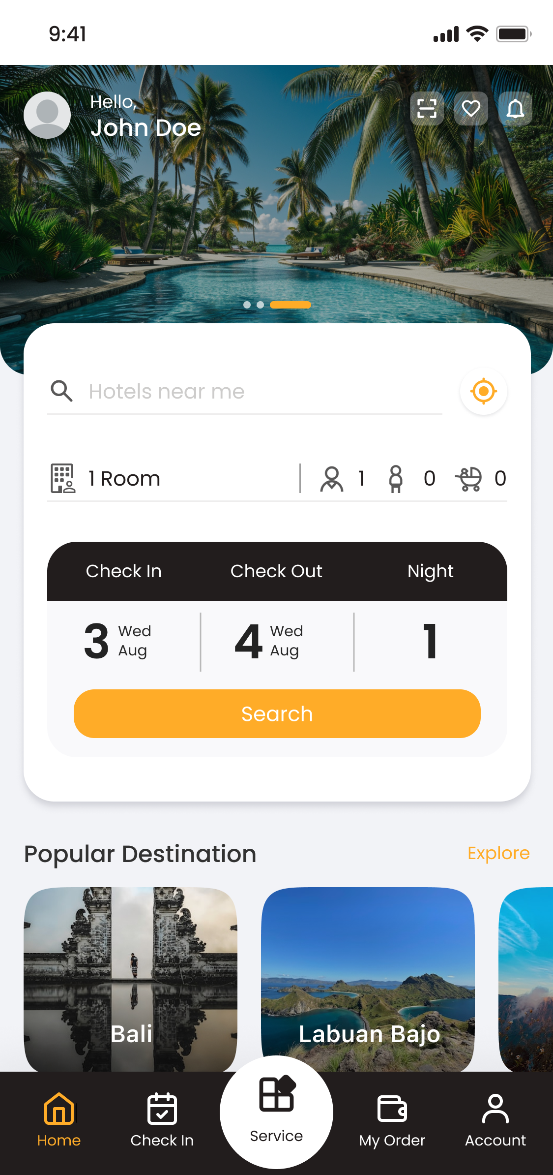 Digitels hotel app screenshot